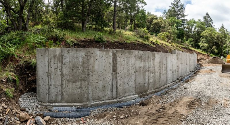 Retention Wall Installation in Rockwall, TX