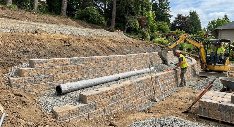 Block Retaining Wall Installation in Volusia County, FL
