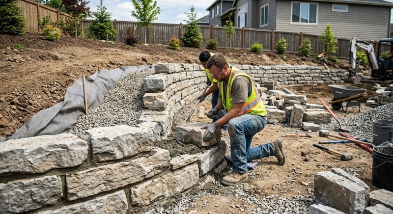 Block Retaining Wall Installation in Melbourne, FL
