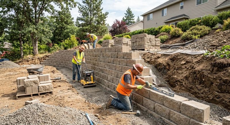 Retention Wall Installation in Brevard County, FL