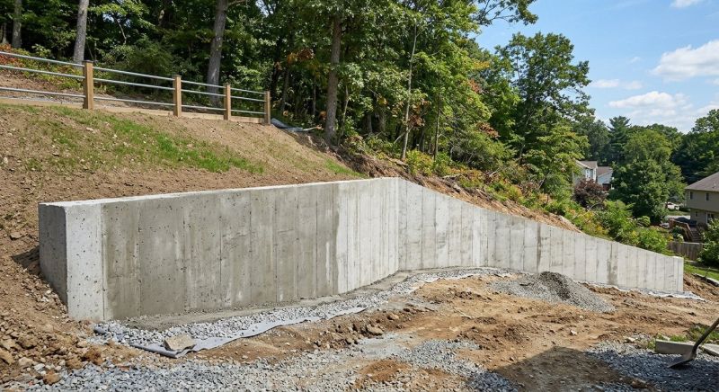 Retention Wall Installation in Lakeland, FL